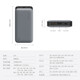 ZMI20 Mobile Power Alimentation PD Charge rapide MAC Notebook 200W Android 25000mAh Power Bank 120W 25000 ZMI ZIMI QB826G-20 Alimentation Alimentation Version anglaise