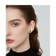 DL 1998 Fat Donglai same style emerald gemstone earrings 999 silver diamond earrings women's light luxury 2023 new style emerald earrings 999 silver
