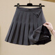 Mumuwu (mumuwu) girls pleated skirt JK skirt western style 2025 new spring, summer, autumn and winter college style children's aA-line skirt trendy black skirt suit fabric size 160 recommended height 150cm