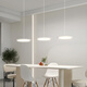 Pinju 2025 nueva lámpara de restaurante Spectrum Spectrum Eye Protection Chandeliers Modern Simple Pumpkin Lantern Guangdong Zhongshan Lámpara MTJ689-5 El disco se ha conectado a la aplicación Mijia (blanco)