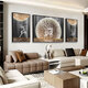 Little Lulin Living Sala Decorating Pintura de color negro, blanco y gris pintura colgante Sofá Muro Mural moderno de pared de pared oeste simple pintura de alces