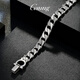 GsunG Platinum Bracelet Men's Cuban Bracelet New PT950 Platinum Bracelet Men's Solid Atmosphere Horsewhip Chain Clasp PT950 Bracelet Approximately 48g 19cm Reservation