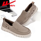 Huili Pedal Men's Chaussures Summer Breatchable Nouveau style Chaussures Dad Casual Soft Sole Lazy Old Pékin Chaussures Touvas Chaussures Khaki 1448 41