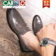 Katile Crocodile 2022 Neue Herren-Freischuhe koreanische Business-Lederschuhe im Koreaner-Stil mit einem Fuß faulen spitzen Lederschuhen Hochzeitsschuhe Männer 183-9715 Brown 38