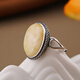 Potala Palace beeswax ring 925 silver ring for men and women Tibetan ethnic style egg face live ring adjustable beeswax ring