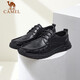 Camel (CAMEL) retro colored cowhide wear-resistant soft sole autumn large-toe casual business leather shoes for men G13S201051 black 39