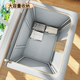 Aibaijia (aibaijia) solid color Oxford cloth steel frame storage box clothing foldable storage box moving quilt clothing storage box home beige (single window) 100L (60*42*40cm)