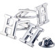 Chenpeng English Letters Manschette Links Metall Silber Ärmel Nagel Bräutigam Geschenk Französisch Hemd Manschettenknöpfe für verschiedene s erhältlich