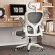 WCZ Jingyi Silla ergonómica Silla de computadora Oficina en el hogar Levante de la silla giratoria Silla de personal respaldo cómodo a largo plazo Bench [actualización] 983 Black French Sponge negro 3D Headrest SGS Certificado Varilla de aire Avalable Antibacterial Condición de piel