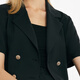Goria suit for women in summer new commuter short cardigan top commuter straight trousers 1C4CAB680 00B black XS