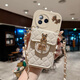 
Luo Luou Redmi K80Pro mobile phone case crossbody lanyard shell Xiaomi Redmi K80Pro chain strap silicone protective case oblique change card bag anti-fall full cover soft shell women's model [White-diamond bear card bag] + crossbody lanyard + screen protector Redmi K80