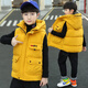 G.DUCKKIDS Little Yellow Duck 6-15 years old medium and large children autumn and winter down cotton vest boys hooded Korean style coat thermal vest black 150cm