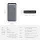 ZMI20 Мобильный питание 200 Вт Банк быстрого зарядки подходит для xiaomi Black Shark Apple Samsung Mobile Phone Notebbook Iron Grey № 20 английская версия Power Bank QB826G 25000MAH