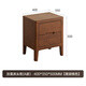 
Original original solid wood bedside table oak double draw chest cabinet Nordic modern simple bedroom storage cabinet black walnut color A5022