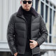 Ehangy luxury high-end brand middle-aged and elderly men's clothing genuine leather jacket men's lapel dad's clothing loose clothing 6627 black 3XL Recommended 165-180Jin [Jin equals 0.5 kg]