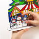 MEiKE Christmas handmade diy coloring hut children's creative art painting making toys gifts kindergarten materials Christmas coloring hut