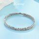GsunG platinum bracelet for women PT950 shiny bouncy bead elastic bracelet fashionable platinum bracelet for women with laser beads. Priced by gram. Contact before bidding.