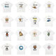 wvgapjup Human Made Cotton Pure Cotton Couple à manches courtes Cartoon Imprimé ouyang nana Le même t-shirt à cou rond 3878-conducteur de chiot de conduite blanc est sur le point de terminer la qualité de S est meilleure que les pairs