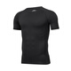 Huian short-sleeved sports t-shirt men's quick-drying clothing yoga clothing fitness clothing tights breathable running training top black line XL