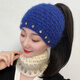 Zi'er winter warm hat worn by middle-aged women. Beanie hat. Thickened beanie for middle-aged and elderly women. Autumn and winter headscarf. Khaki plum blossom headband. One size fits all.