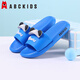 ABC KIDS children's slippers for boys and girls cute cartoon hat baby indoor home sandals slip-ons blue 24-25
