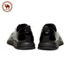 Camel Men's Leather Shoes Soft Cowhide Workplace Commuting Versatile Business Casual Shoes P14S005011 Black 41