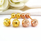 Fat Donglai's same style ear bone nail 18k gold color gold rose gold gold flower double ball ball screw ear bone ear single 4mm double ball screw ear nail/rose gold