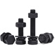Jinggong 12.9 level extended external hexagonal screw flat nut set high strength bolts and nuts M20-M30 M30*190 (1 set) half thread