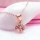 Mrs. Miling Jewelry 585 purple gold delicate hollow four-leaf clover pendant fashion simple temperament 14K rose gold necklace single pendant