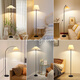 Wen Shiou Zhongshan lamp floor lamp medieval pleated lamp living room sofa lamp Southeast Asian style bedroom bedside minimalist atmosphere 1396-white-three-color light-5W