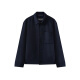 Marc O'Polo/MOP【商场同款】冬季新款绵羊毛翻领毛呢夹克外套男 藏青色898 XL 185