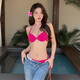 Heicang swimsuit for women with small breasts gathered to look slim split bikini swimsuit new two-piece hot spring swimsuit pink 80-120Jin Jin is equal to 0.5 kg