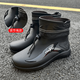 Neue Herbst- und Winter warme Regenschuhe für Männer Herren Wasserschuhe für Männer Kurzrohr flacher Boden Regenstiefel Wasserdichte Arbeit Schuhe Anti-Rutsch-Gummi Schuhe 829 rote Sohle [Standardgröße] 41