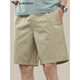 Chiarmania Men's Pure Cotton Fin Shorts en été Summer New Loose Straight Color Color Five Port Casual Pantal