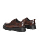 Belle pleated business shoes for men's new genuine leather thick-soled formal lace-up leather shoes A1422AM4 pre-sale Brown-Single 39 (245mm)
