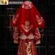 ZNMW Chinese style bride 2024 new style red hijab with tassels for wedding hijab with red embroidery dragon and phoenix Xiuhe suit ancient Xipa store manager recommended high quality wedding red hijab by coincidence of fate