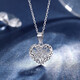 Safir birthday gift platinum pendant for women hollow love pendant pt950 platinum heart-shaped single pendant about 1.2 grams