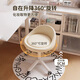Shantou Lincun movable soft seat with wheels, liftable bench, universal wheel, backrest, dressing table, front seat, round stool, high-looking khaki color