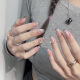 Meine sieben Tage 2024 Neue handgefertigte Rüstungen mit mittlerer Länge mit mittlerem Eis durchscheinend Aurora Diamond Blush Nagelkunstplatte Finger 24 Tabletten bis 1047# Crystal Purple Butterfly Trage Tool Kit Style
