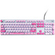 Logitech K845 Механическая клавиатура Проводная клавиатура Клавиатура полноразмерная игра клавиатуры Электронная книга Светящаяся клавиатура Куриная Клавиатура DIY Keycap Дар День Святого Валентина K845 [Lollipop Girl]-красная ось