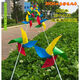 Jiko Moulin à vent en plastique - Décoration extérieure - Jouets pour enfants de la maternelle - Centre commercial - Immobilier - Zone pittoresque - Disposition du moulin à vent - 21 cm - Moulin à vent coloré à quatre coins - Une pièce - Livraison en vrac - Remise pour plus d'achats