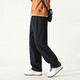 Dingfengbaoluo casual trousers cotton loose straight pants spring and summer wide-leg work pants men's HM9901 black L