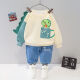 Disney (Disney) baby boy autumn clothing set 2024 new style long-sleeved clothes one-year-old spring and autumn sweatshirt female baby yellow cup bear two-piece set HC90