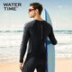 WATERTIME/Shuichuan Men's Swimsuit Swimsuit One-piece Wetsuit Beach Pants Anti-Embarrassing Swimsuit Black Silver L