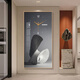
Lan Diying modern abstract entrance decorative painting clock wall living room corridor corridor painting art clock wall without hole punching SXS3291 40*80cm+ tempered film mirror surface