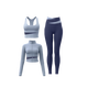 Bangboshi yoga wear women's sports suit three-piece fitness wear yoga pants running Pilates training with chest pad quick-drying gray lake blue M 95-105Jin Jin equals 0.5 kg