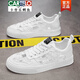Cartelo toile Chaussures masculines pour l'été respirant des sports de haut bas et chaussures blanches décontractées version coréenne hauteur-amélioration des chaussures en tissu polyvalent pour hommes blancs 41