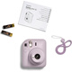 Fuji Polaroid mini11 Polaroid 9 upgraded model Polaroid mini12 one-time imaging camera Goddess Day gift MINI12 Iris purple (spot quick delivery) Official match (excluding photo paper)
