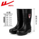Huili-Regenstiefel Herren wasserdichte Schuhe im Freien im Freien im Freien, die resistenten Gummischuhe sind, die nicht einfach zu rutschigen Regenstiefeln überschuht HL8O9 Schwarz mittelgroße Röhre 41