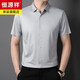 Hengyuanxiang Mulberry Silk Camisa de manga corta Manija Hielo de alta gama Hielo Hele de Seda de Seda Plaid No-Irro Tina de verano Fina de verano 9731 Azul L 170
